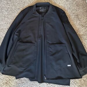 Figs Scrub Jacket Black